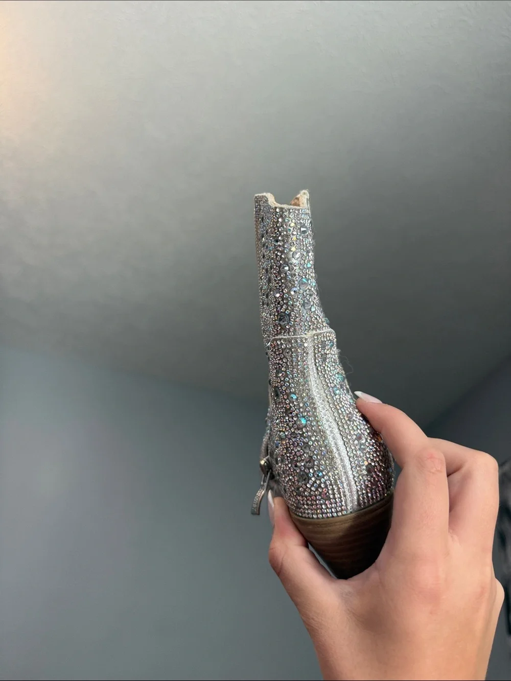 Badgley Mischka sparkling silver